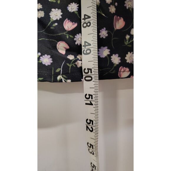 Vintage Christy Lyn Women's Black Floral V-Neck Sleeveless Maxi Dress Size 9/10 - Picture 4 of 5